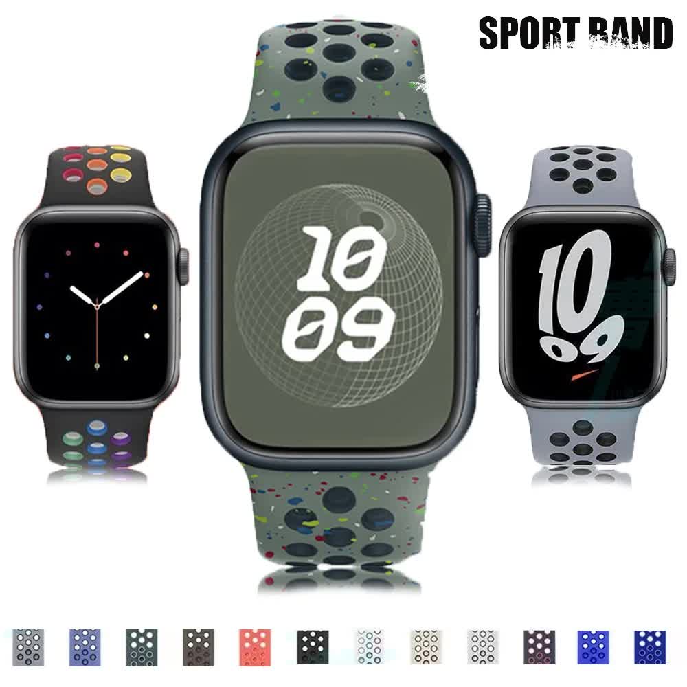 Compatible with Apple Watch Wristband 45mm 49mm 44mm 40mm 41mm 42mm correa iWatch Ultra 2 Series 9 8 SE 7 6 5 4 3 Black Purple 11 SM