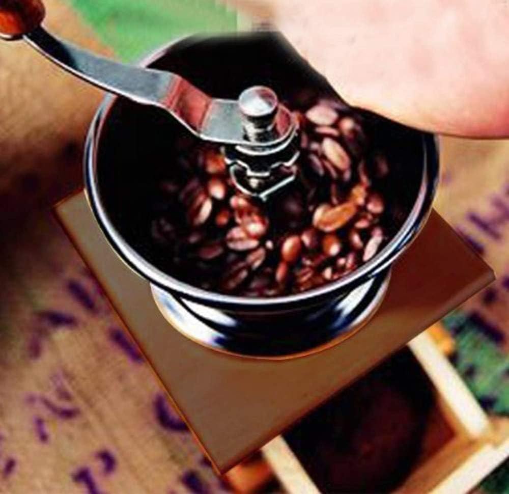 Wooden Coffee Grinder Vintage Antique Ceramic Hand Cranked Coffee Grinder with Retro Style Wooden Coffee Grinder-tfrf