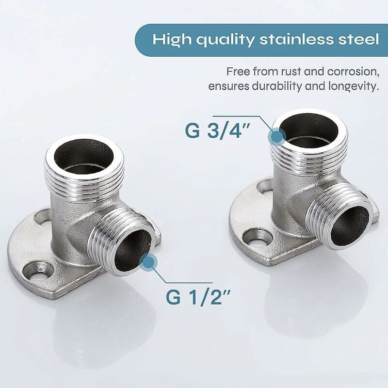 Installation kit for connecting hose to exposed tap. Outdoor shower system thermostatic mixer conversion built into the surface
