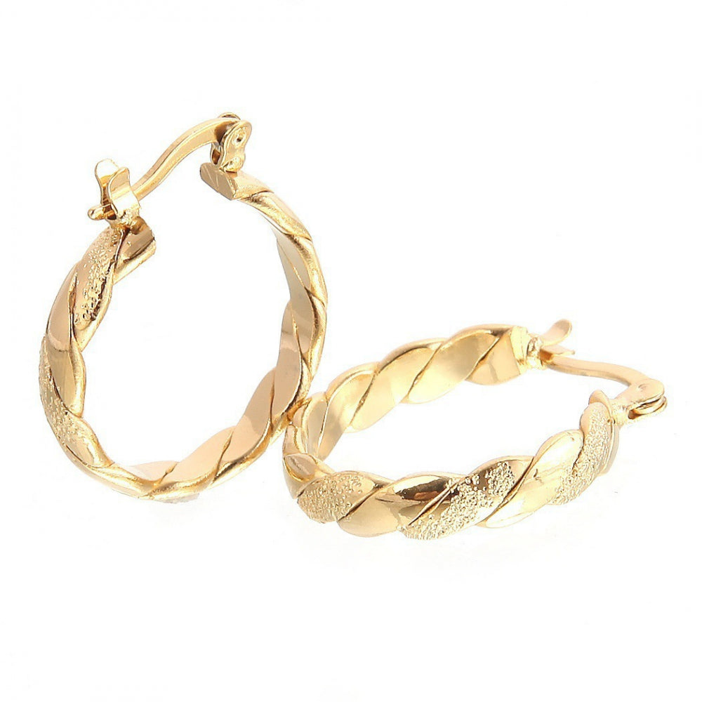 14k Gold Hoops Earrings for Christmas Parties
