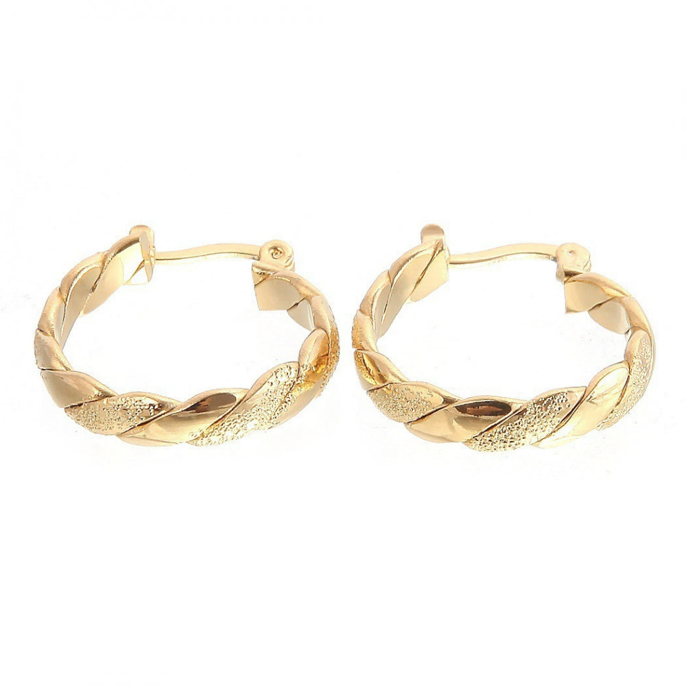 14k Gold Hoops Earrings for Christmas Parties