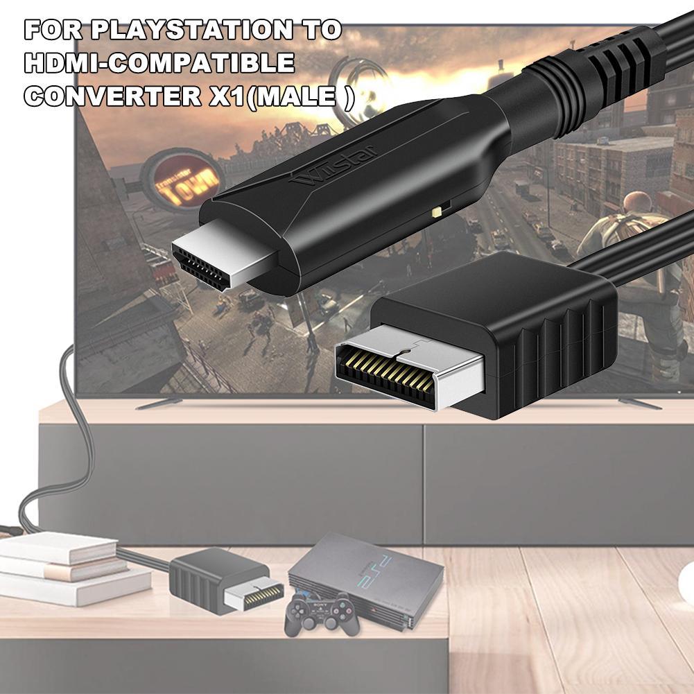 For Playstation 2 PS2 to HDMI Compatible Adapter Cable HD RCA AV Prof Hot O3