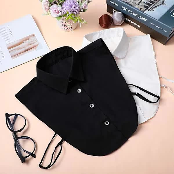 pcs Detachable collars, black and white