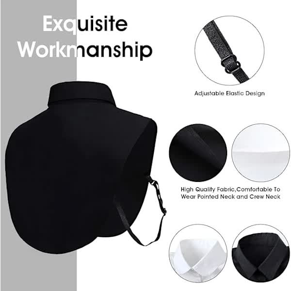 pcs Detachable collars, black and white