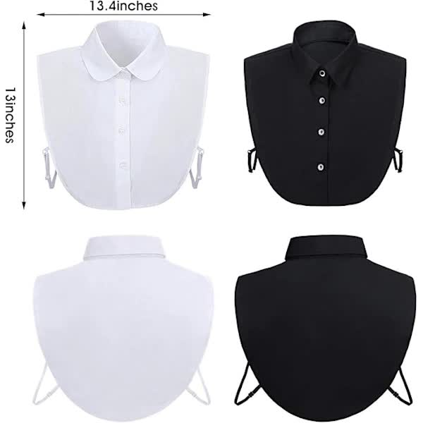 pcs Detachable collars, black and white