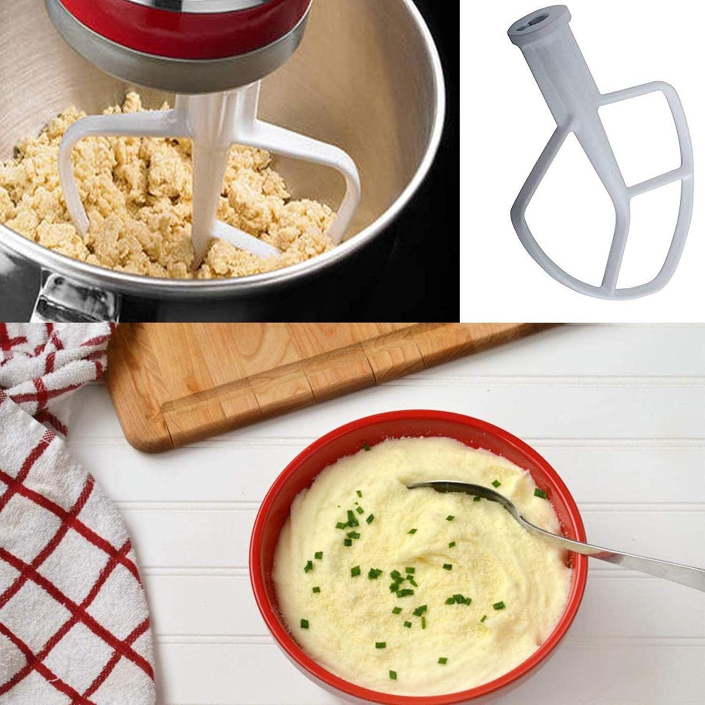 K45B Flat Beater with Coating Compatible with KitchenAid 4.5L Mixer