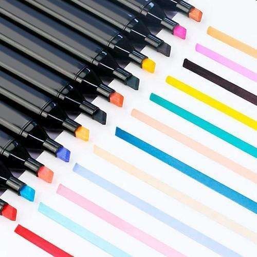 80-Pack Double-Sided MultiColor Marker Pens with Case
