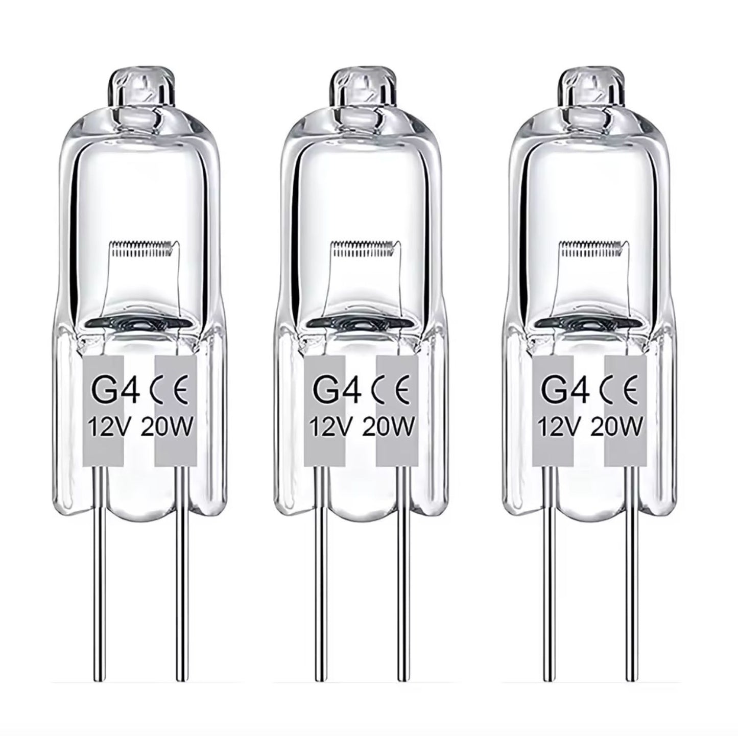 10-Pack G4 Halogen Bulbs 20W 12V, Warm White