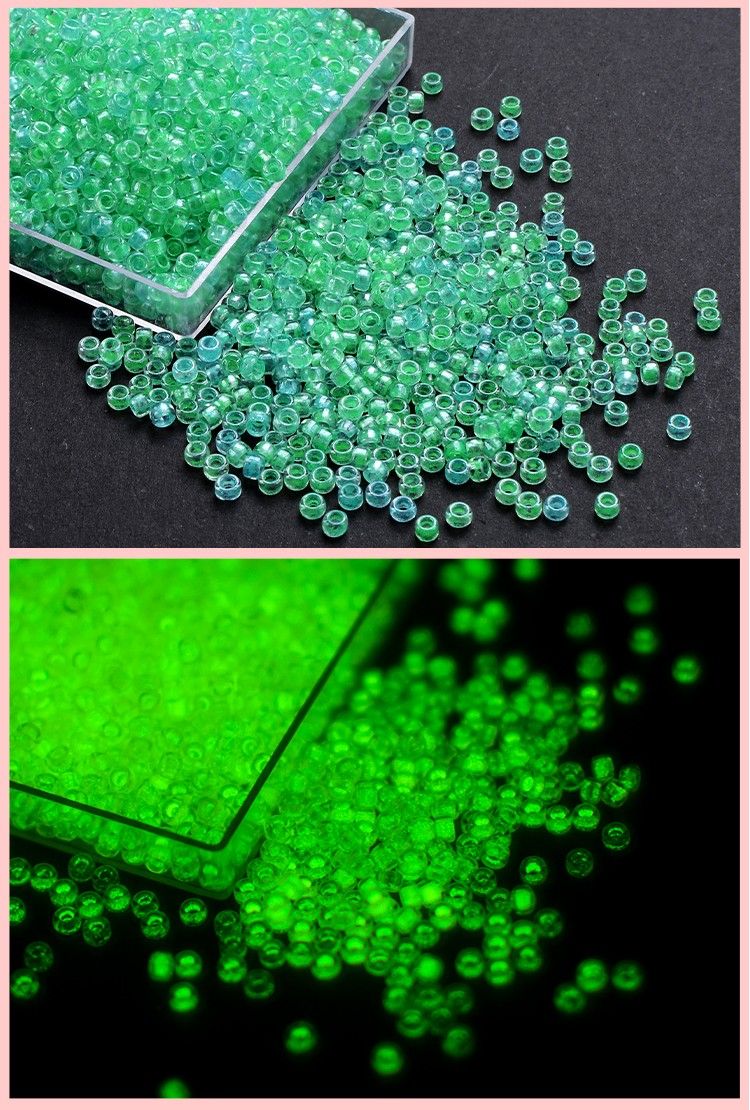 Glow in the Dark Bead Set DIY Kit with Wire and Accessories, Multicolor