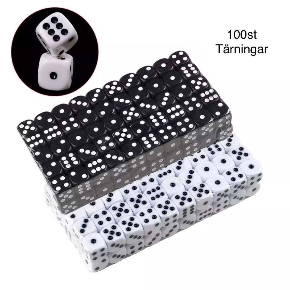 100-pack Black Dice, Six-sided for Party Games Puzzles