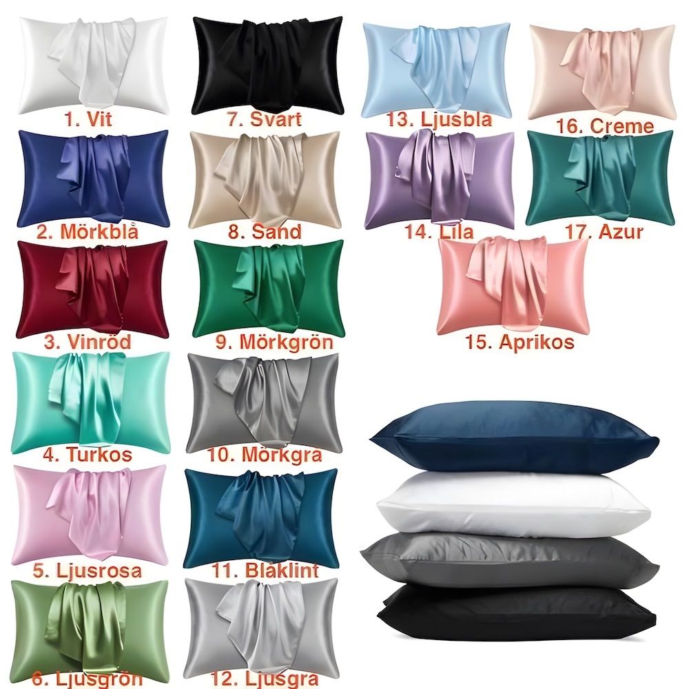 2-pack Satin Pillowcase, 50 x 66cm, Dark Green