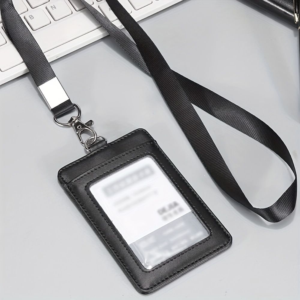 Elegant Black ID Card Holder and Name Badge