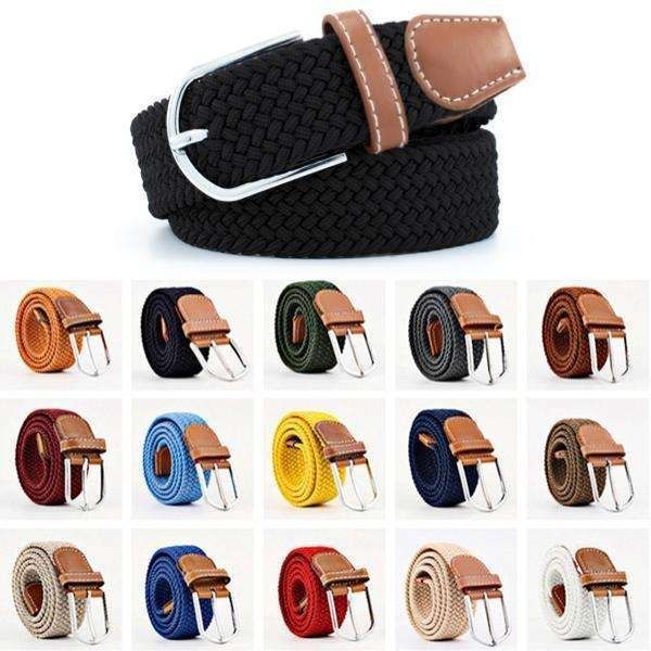 Relax Belt Elastic Light Brown, W26-W36, Canvas Fabric Belt
