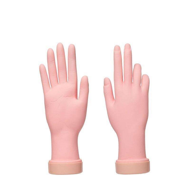 Silicone nail training hand fake hand for nail art, Beige