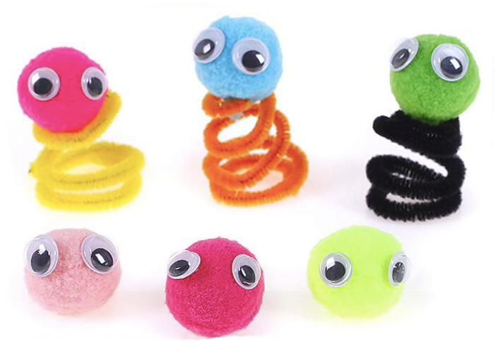 Pipe Cleaners Craft Kit with Moving Eyes and Balls, MultiColor