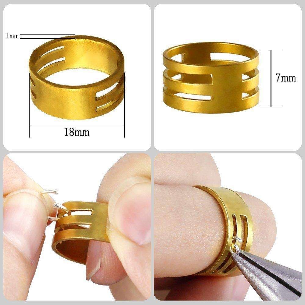 DIY Jewelry Making Kit with Pliers, Wire, Rings, Silver