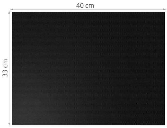 3pcs Non Stick Grill Mat Oven Baking Mat, 40x33cm, Black