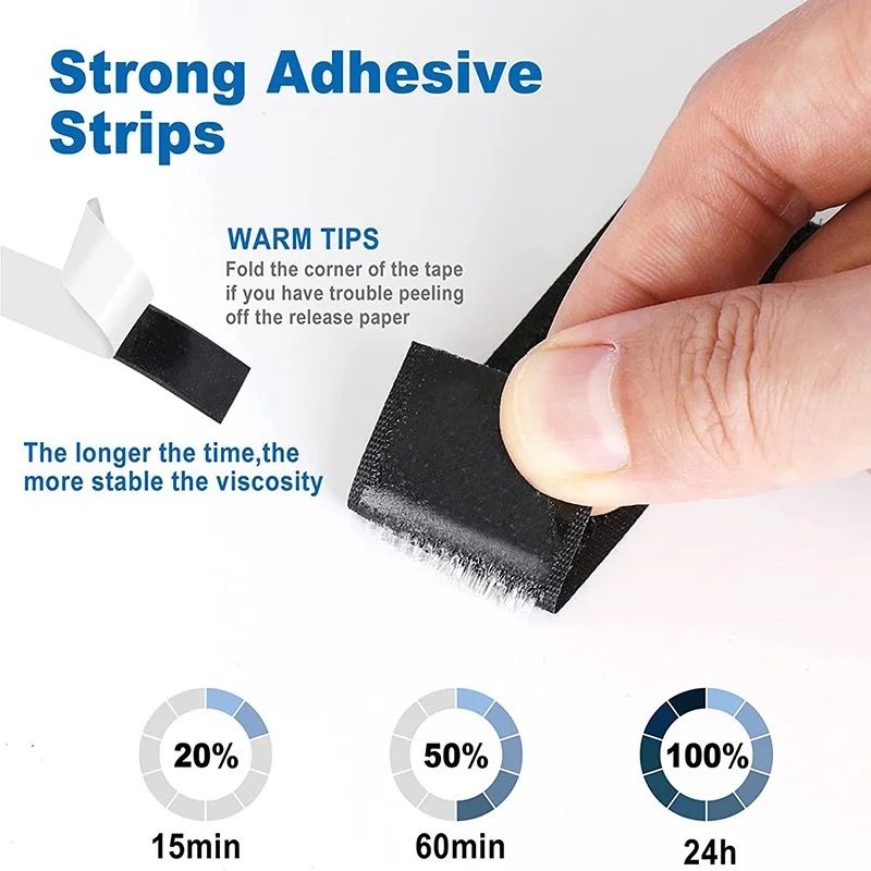 White Velcro Self-Adhesive Tape 2cm x 50m