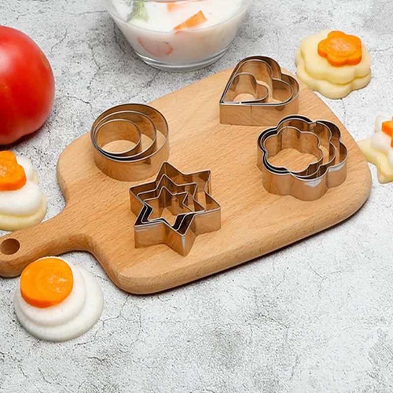 12pcs Baking Molds Cookie Cutters Gingerbread Molds, Silver