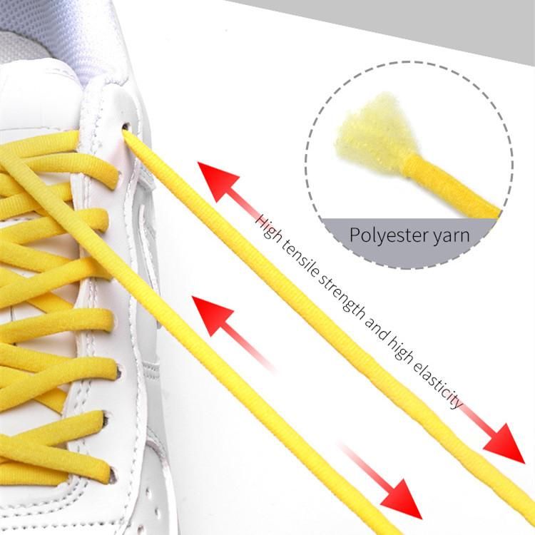 Black No-Tie Elastic Shoelaces, one size, 1 pair