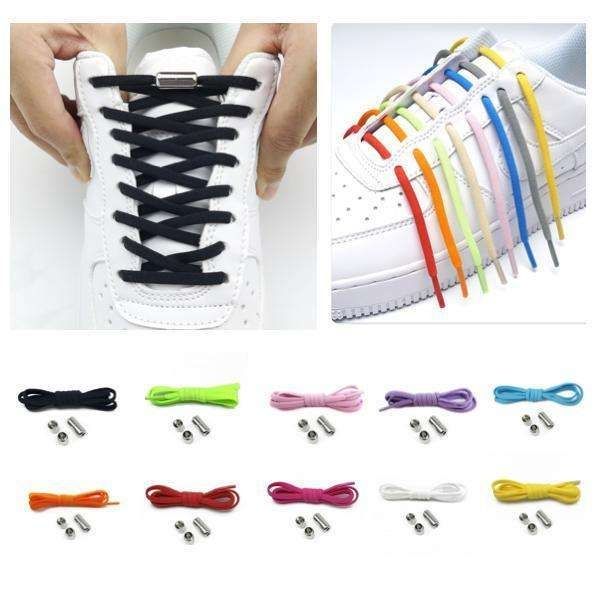 1 Pair No-Tie Elastic Shoelaces, 13, Dark Pink