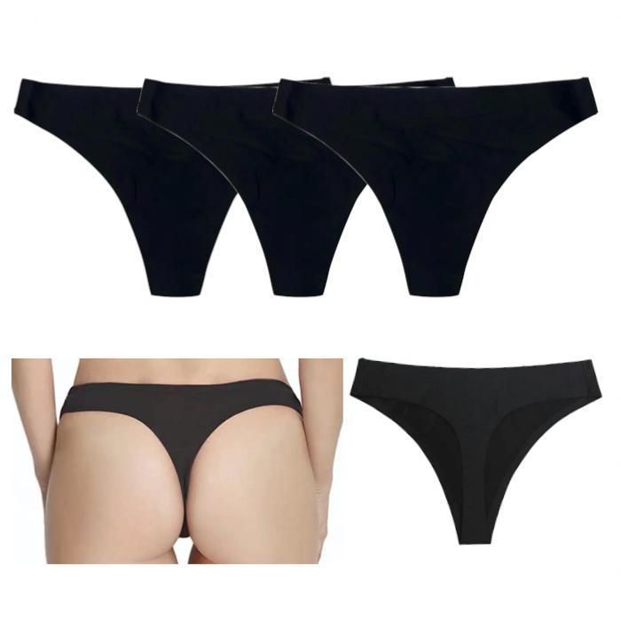 6-pack Seamless Invisible Thongs XL, Compatible with Various Brands