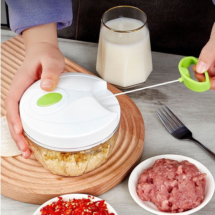 Onion Chopper 500 ml Manual Kitchen Helper, White