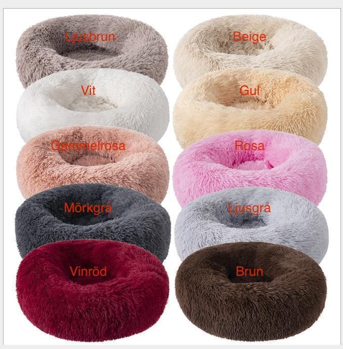 60cm Fluffy Dog Bed Cat Bed, Dark Grey