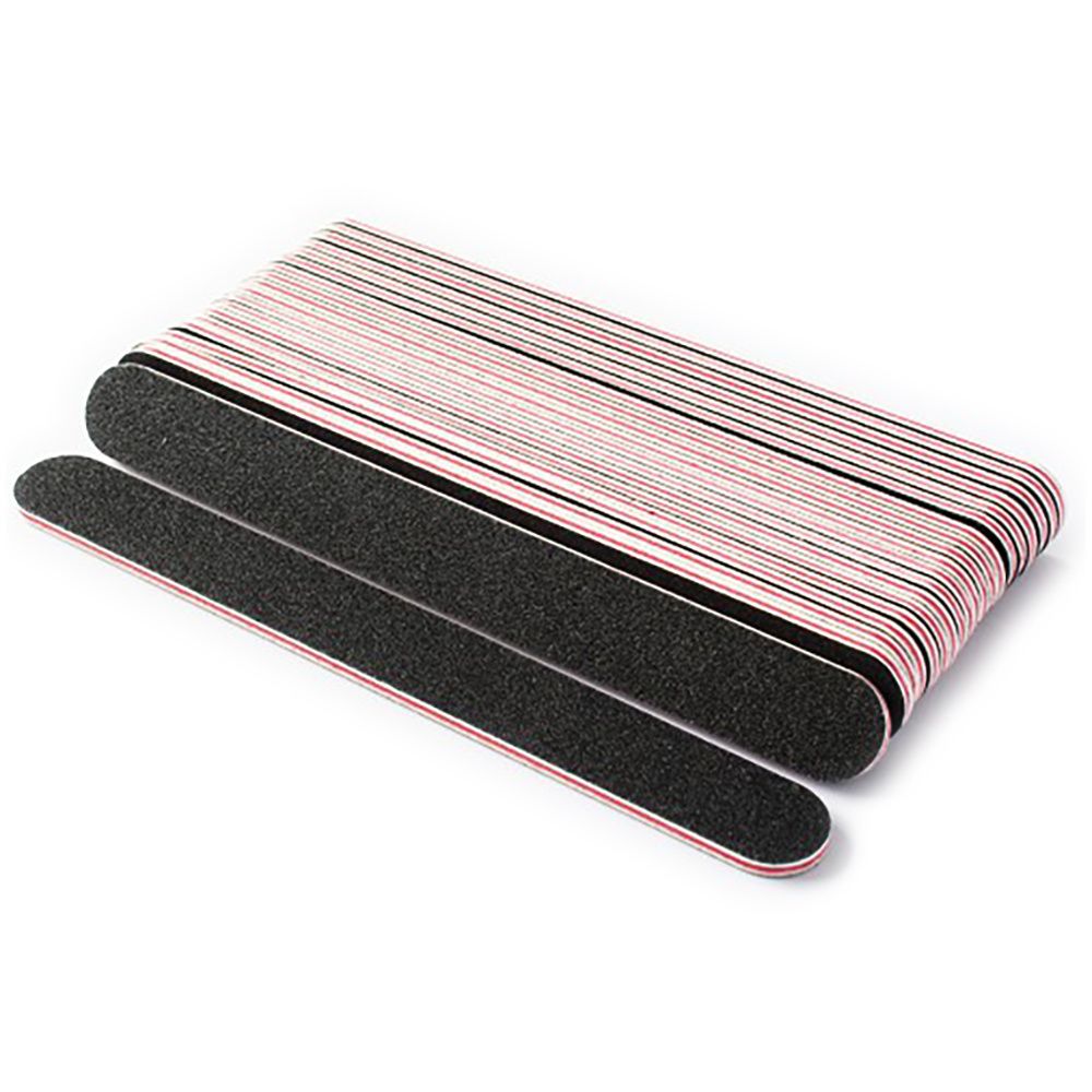 3pcs Straight Double-Sided Files 100/180 Grit, Black