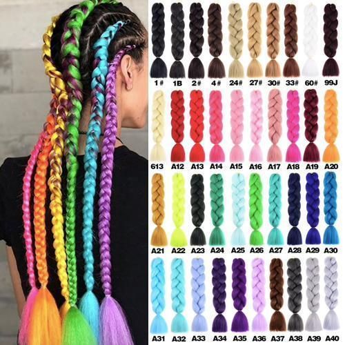 Pastel Blue Six Giant Braids, Gradient Reggae Braids