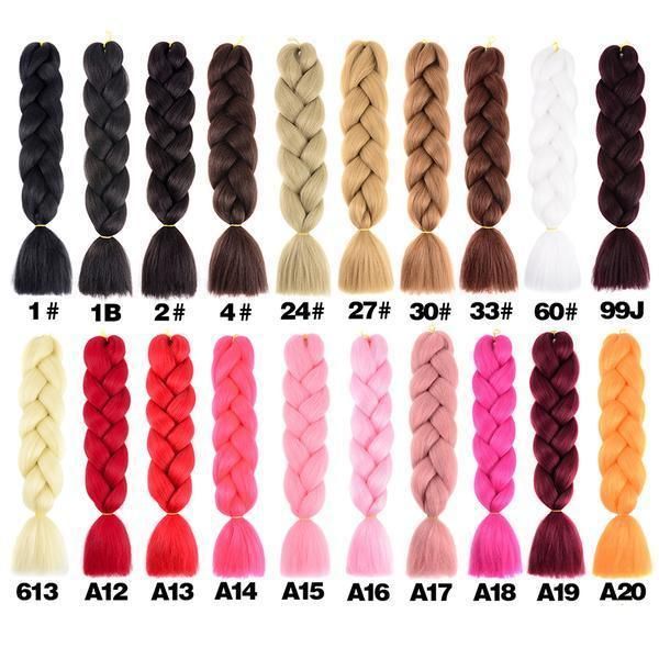 Gradient braids, reggae braids, six giant braids, dark purple