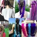 Gradient reggae braids, orange, 6 giant braids