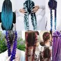 6 Giant Braids, Gradient Reggae Braids, Brown