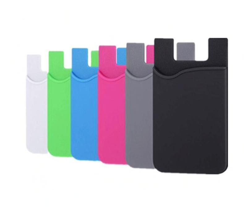 2-Pack Universal Mobile Wallet Card Holder Self-Adhesive, Dark Pink