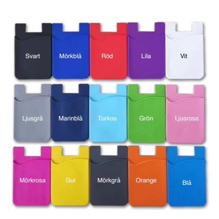 2-pack Universal Mobile Wallet Card Holder, Self-Adhesive Light Pink