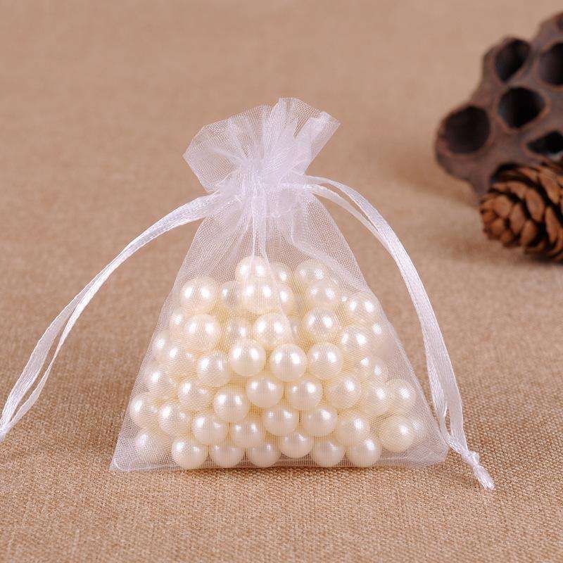 100pcs Organza Bags, 9x7cm - Hand-Sewn Multicolor Gift Bags for Wedding Party Favors