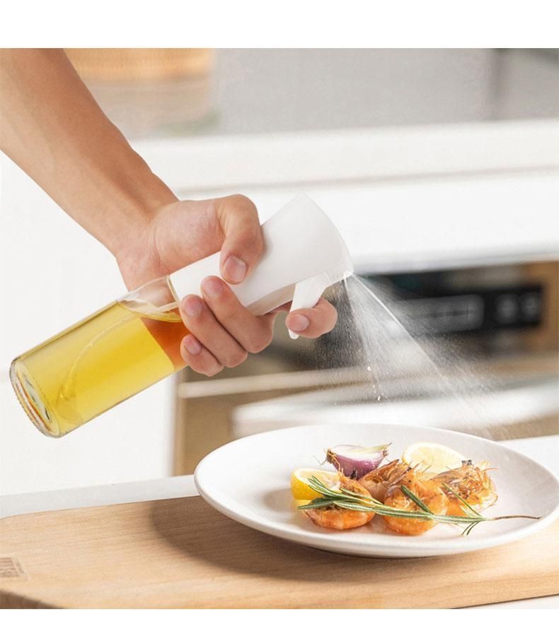 200ml Glass Spray Bottle for Oil and Vinegar, Black