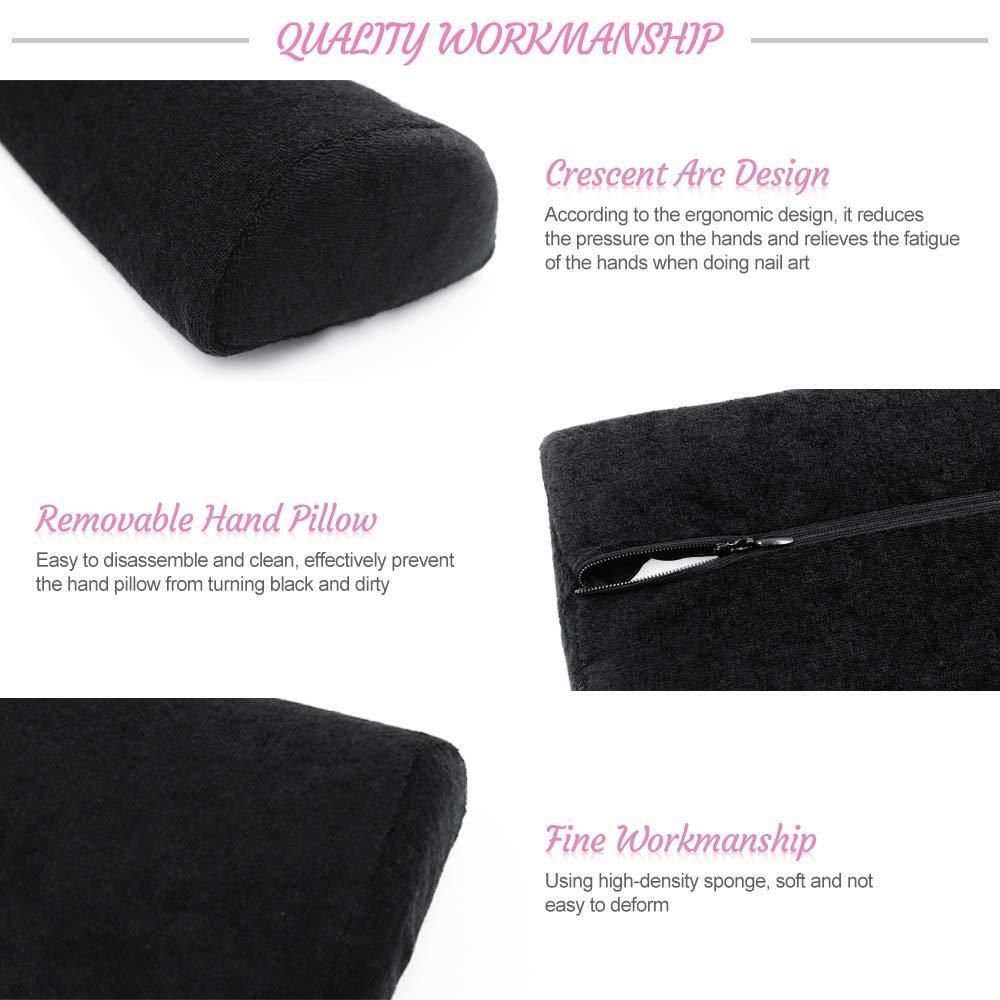Zebra Pattern Nail Cushion Wrist Support for Manicure UV Gel Acrylic Nails