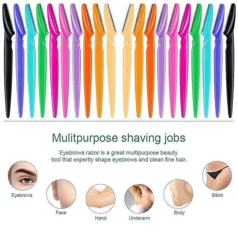 6-pack Eyebrow and Beard Trimmer Knife, MultiColor