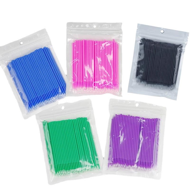 100pcs Micro Cotton Swabs, Blue