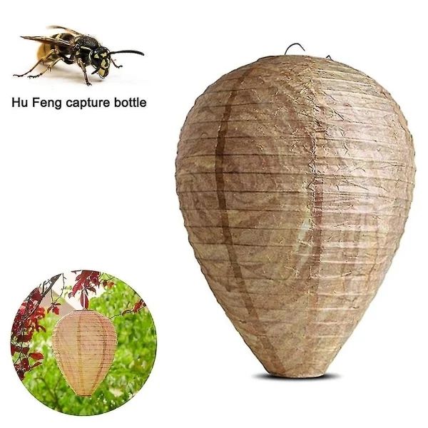 6pcs Non-Toxic Paper Wasp Traps, Wasp Nest Deterrent for Bees