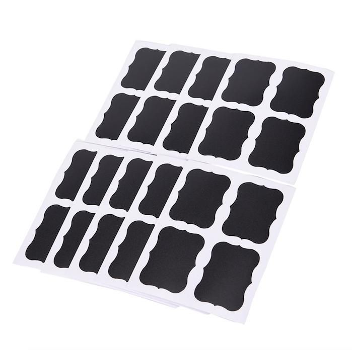 36-pack Black Chalkboard Labels, 3.5 x 2 inches