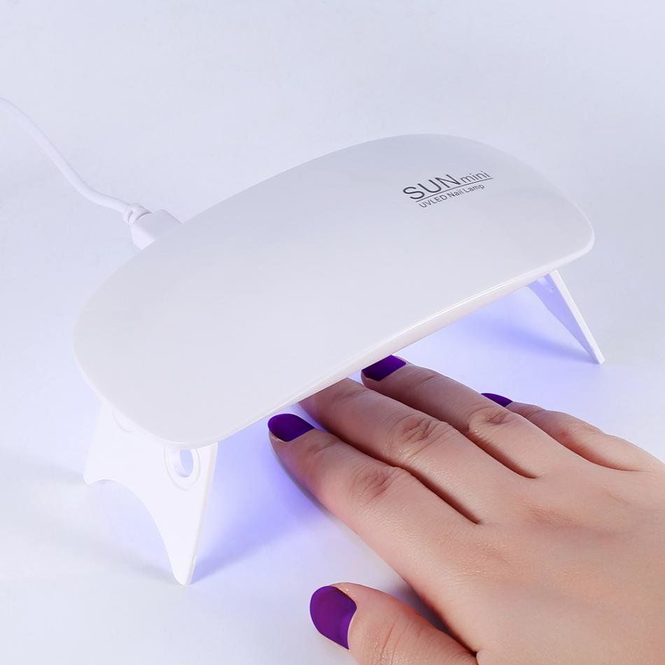 Mini UV LED Nail Lamp 12W for Gel Polish Hybrid Gel, Pink
