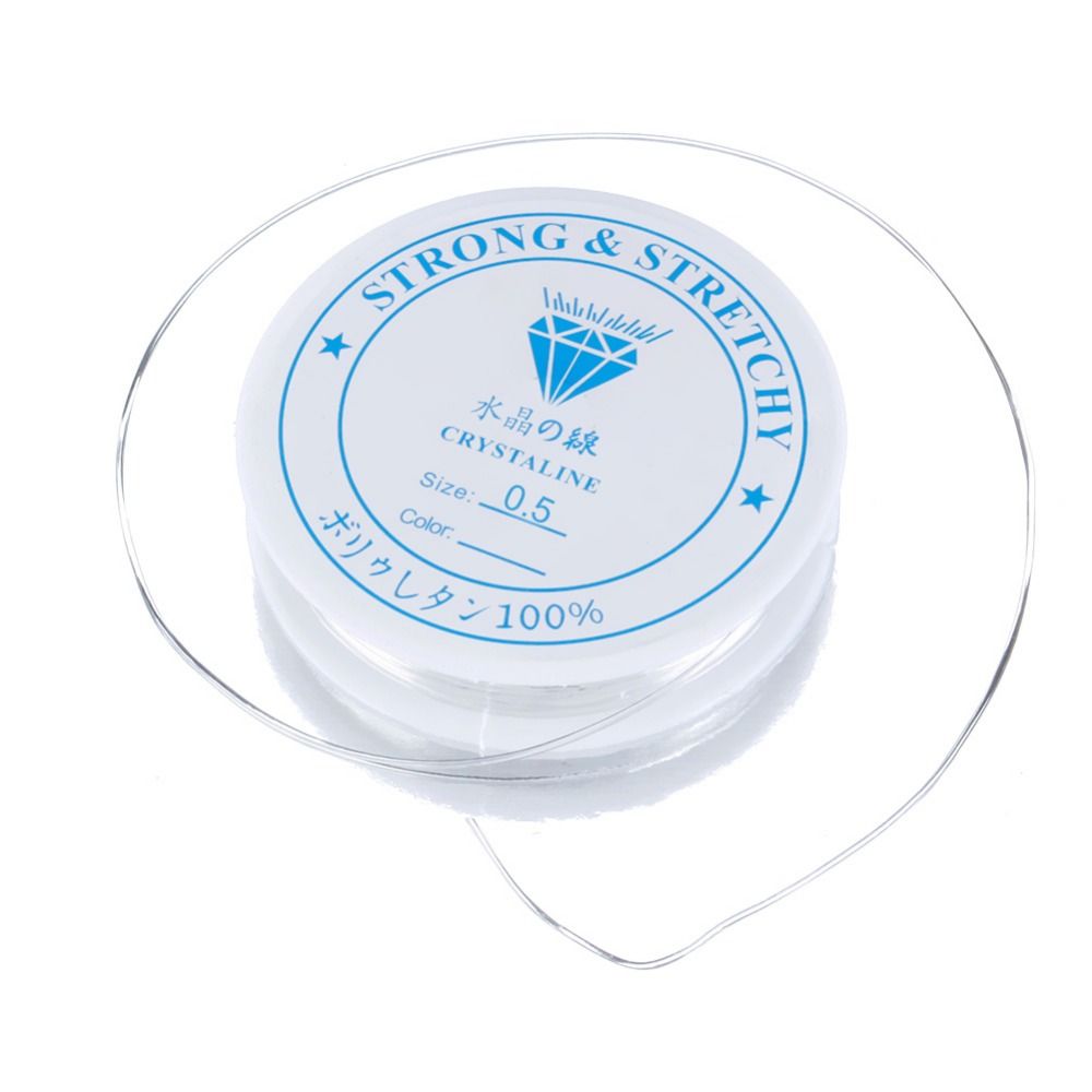 2-pack 0.8mm Transparent Elastic Thread for Jewelry Making, 8m