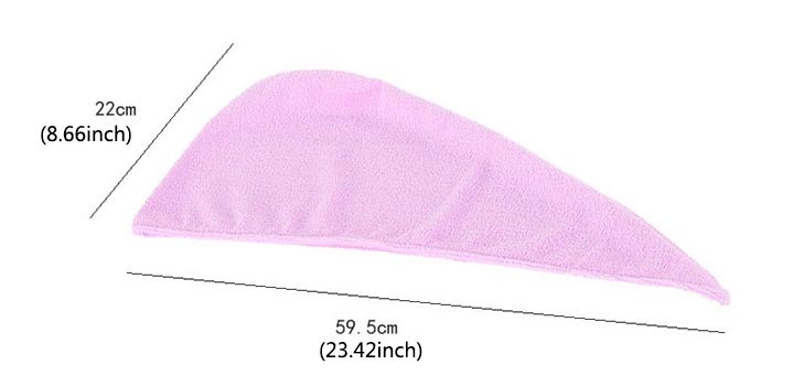 Microfiber hair turban towel, light blue