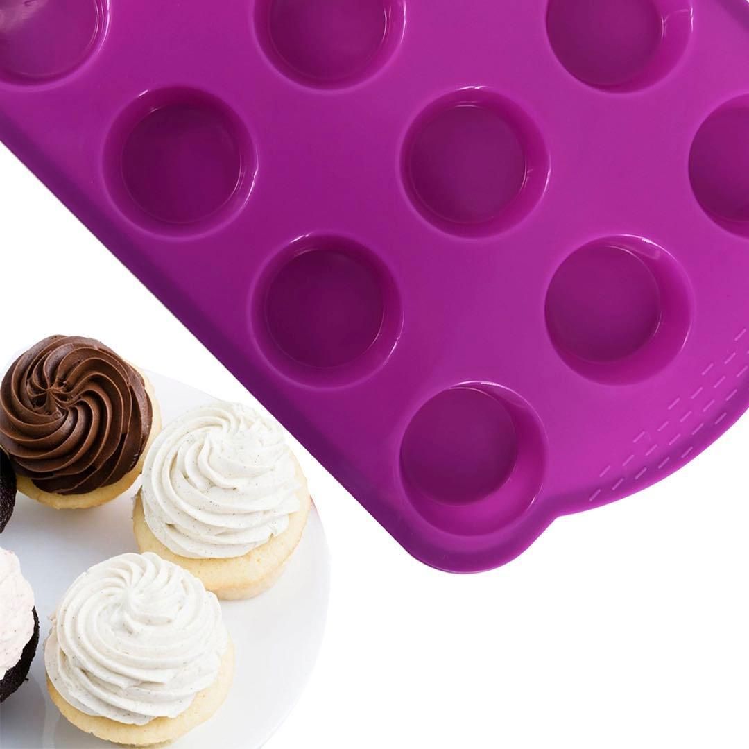 Mini Muffin Tray, Purple, Baking Tin for Muffins