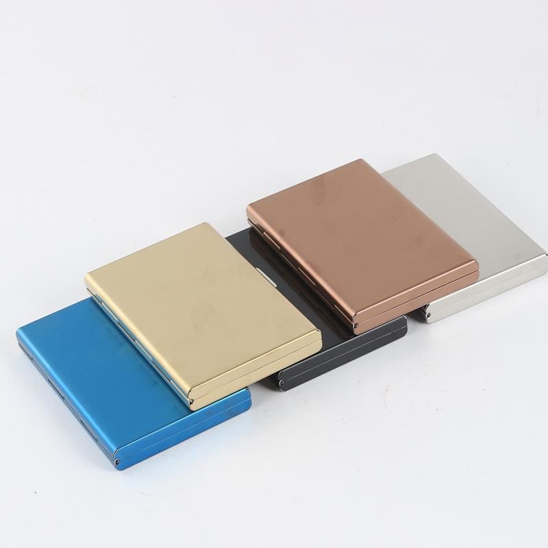 10-Card Slot RFID Protected Metal Wallet, Stainless Steel Card Holder with Compartments, Black