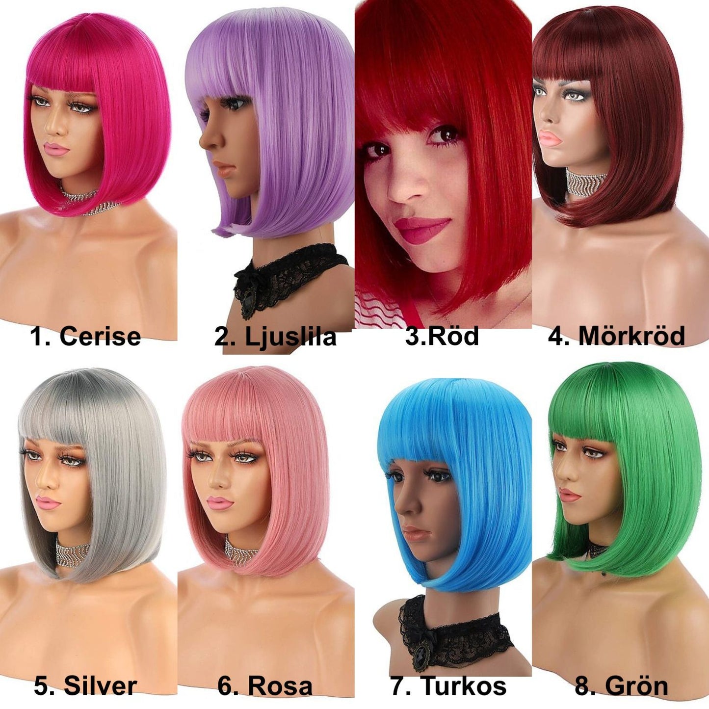 Pink Synthetic Wig for Party Pride Parades and Cosplay