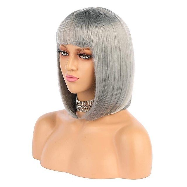 Synthetic Wig for Party Pride Parades and Cosplay Dark Purple
