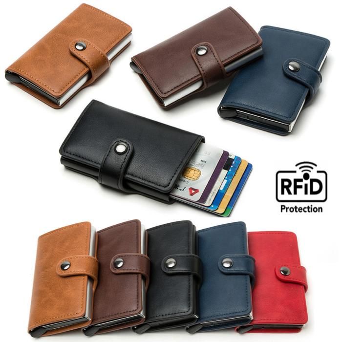 RFID NFC Card Holder Wallet, 5 Cards, Black
